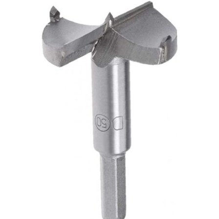 Bor 50mm Tungsten Carbid Træhulsav Arbejdsbor Træbearbejdning Groove Boring Bor Fræser Grå Hvid (FQ)