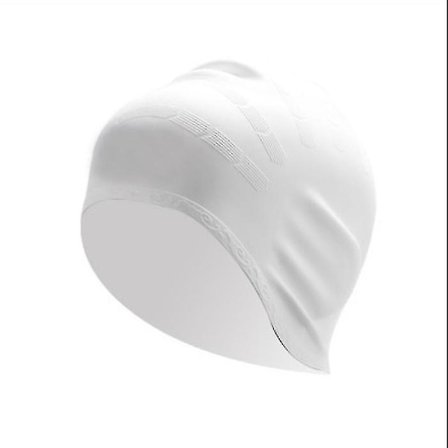 Badehette dekke ører for langt hår, silikon badehette for kvinner menn