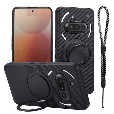 VILI D-TCY-serien for Nothing Phone (3a) Deksel Ring Stativ PC TPU Telefon Bakdeksel med Stropp