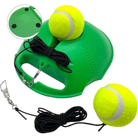 Tennis-harjoittelupohja itsen iseen harjoitteluun, jousipallot mukana