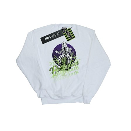 Beetlejuice Mens Faded Pose Sweatshirt M Vit