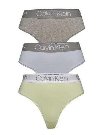 3Pk High Waist Thong Stringtruse Undertøy Multi/mønstret Calvin Klein