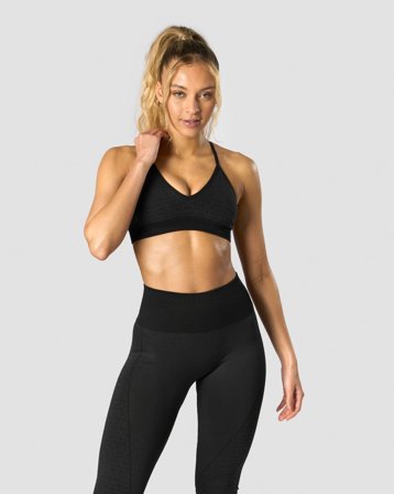 ICANIWILL - Signature Seamless Sports Bra Black - Sports-BH - Damer - Træningstøj fra ICIW