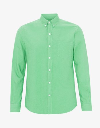 Organic Button Down Shirt - Spring Green - XS