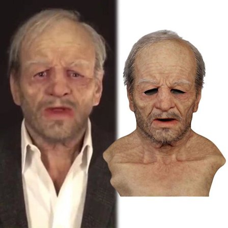 Halloween Gamle Mænd Latex Masker Cosplay Fest Fuld Hoved Ansigtsmasker Hovedbeklædning Festrekvisitter