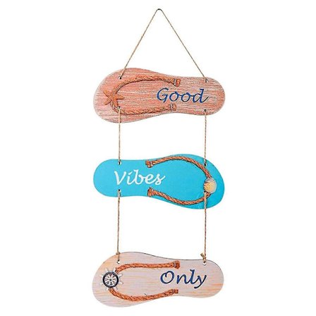 Træsko Træ Vedhæng Dekorativt Strandskilt og Plade Mini Dekoration Boligindretning Sommerhus Dec