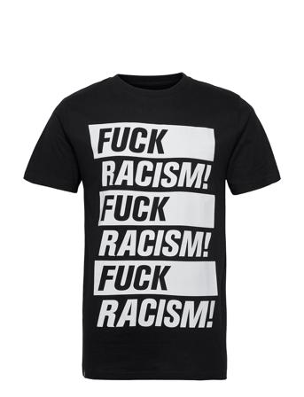 T-Shirt Stockholm Fuck Racism Black T-shirt Multi/mønstret DEDICATED