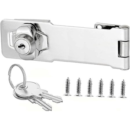 Hasp Lås Hengelås Port Lås Dørbolt Lås For Skap Møbler Postkasse Garderobe Med Like Nøkler, 3 Tommer - Ya