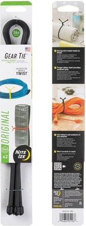 Nite Ize Gear Tie 32-Black 2pk