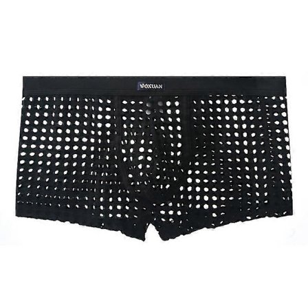 Herre Fiskenet Undertøj Gennemsigtige Boxershorts Mesh Hul Lingeri Lounge Trusser Shorts-Yvan