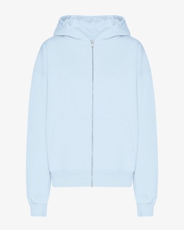 Organic Oversized Zip Hood - Polar Blue XL