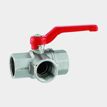 Kugelhahn Maestrini Three-way Ball Valve L-type, Messing 3/8" G (BSP) - Boot