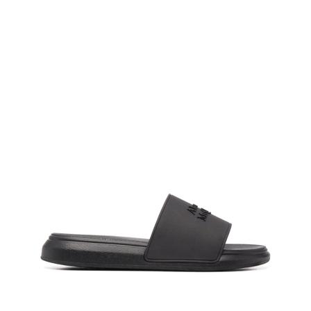 Alexander McQueen Pool Sliders Sort, Herre Sandaler, Størrelse: 43 1/2 EU