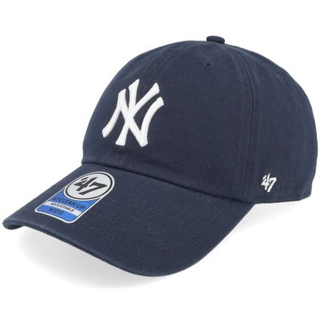 47 Brand - MLB Blå unconstructed Keps - Kids New York Yankees Clean Up Navy Dad Cap @ Hatstore