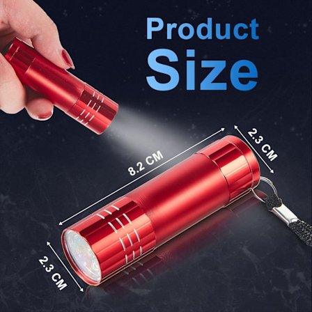 Mini Lommelampe Lille Håndholdt Lommelygte Børn Led Lommelygte med Snore til Camping Vandreture Udendørs, Batterier med Isolationskort Inkluderet