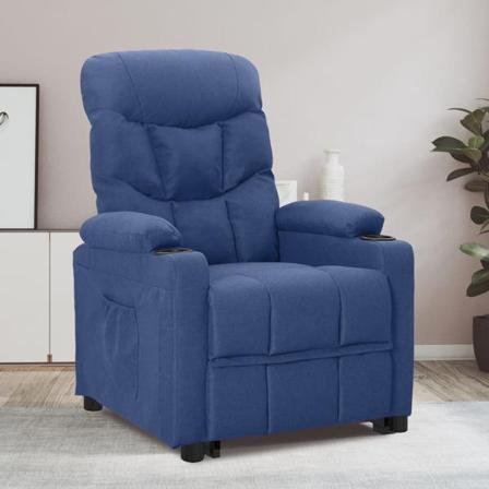 Vidaxl Reclinerfåtölj Blå Tyg Blå