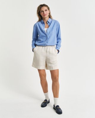 GANT - Pull-on-shorts i linblanding til dame putty