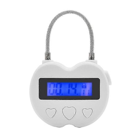 Smart Time Lock LCD Display Tidslås Multifunktionel Elektronisk Timer, Vandtæt USB Genopladelig Midlertidig Timer Hængelås