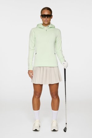 J.Lindeberg - Aerialle Quarter Zip Hood - Golf - Green - Women - XS