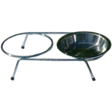 Lexi - Rustfri Matbar 2 x 1,5/2 liter, Høyde 15 cm uten skålar - Katt - Matplass og vannfontener for katt - Matbar og stativ - ZOO.no