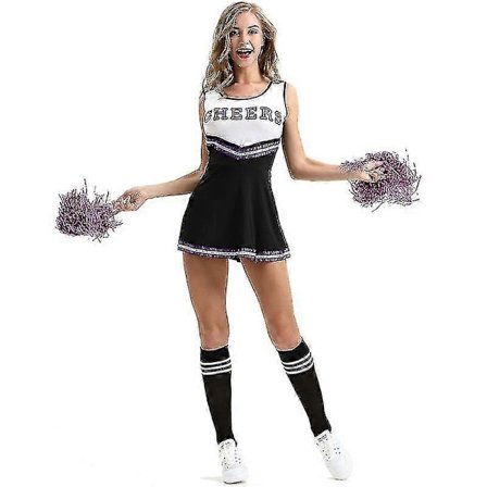 Skolejenter Musikalsk Fest Halloween Party Cheerleader Kostyme Fancy Dress for Kvinner