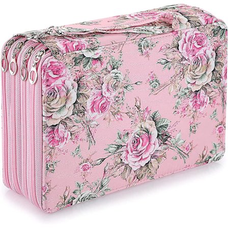 200 spor for blyantboks blyantholder, fargeblyantveske pennveske penn oppbevaringsboks med glidelås for fargeblyantstasjonær