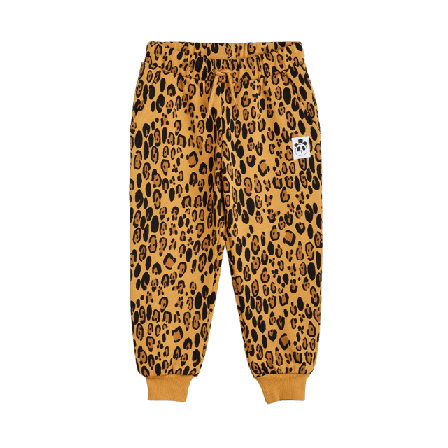Mini Rodini Basic Leopard Sweatpants Byxor Unisex Beige 80/86