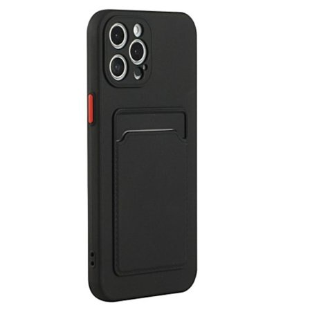 iPhone 15 Pro TPU-case with a card holder - Black