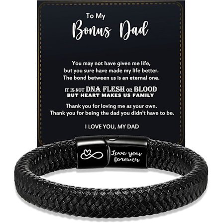 Läderarmband för män Jag älskar dig Gåvor till honom Herrarmband Jubileum Fars dag Födelsedagspresenter till pappa 2025 Examenspresenter till honom 