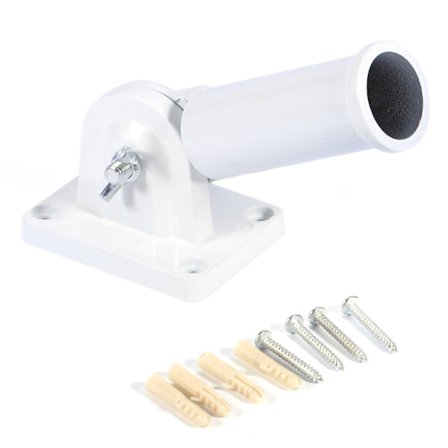 Justerbar vægmonteret flagstangsholder i rustfrit stål med skruer