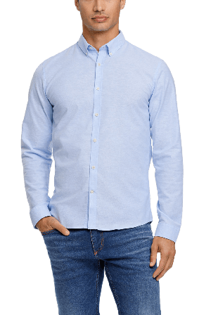 Lindbergh Oxford Superflex Shirt Skjortor Herr Blå S