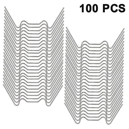 100 stk Rustfrie Glassfester, W-Type Drivhusklemme, For Drivhus