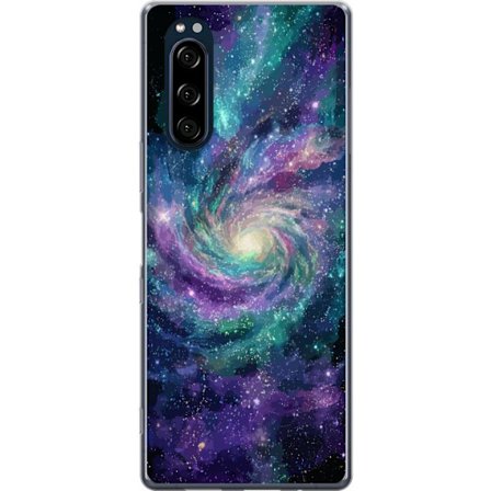 Kompatibelt Mobildeksel til Sony Xperia 5 Dekorativ orientalsk lykt med halvmåne og stjerner i varm gylden nattmiljø