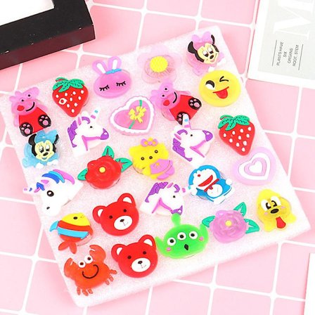 10 stk. LED-badge, plastik tegneserieelement LED lysende broche til fest, klub, daglig påklædning