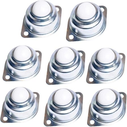 Paket med 8 små möbelhjul, kulhjul