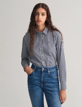 GANT Reg Poplin Gingham Shirt - Multi/patterned - 38