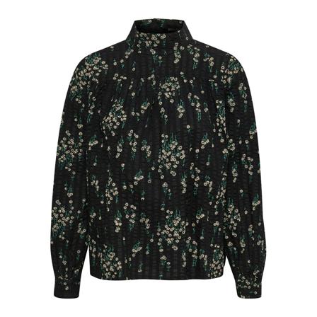 Soaked in Luxury Soaked In Luxury Slsurata Bluse Ls Bluser 30406486 Black Mini Flower Print Sort, Dame