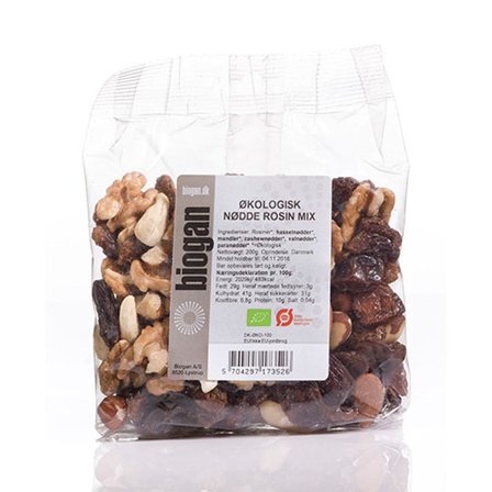 Biogan Studentermix Ø 140 g, Helse & Madvarer, Tørret Frugt & Nødder, Tørret Frugt