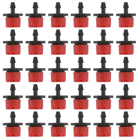 200 stk. mini mikro vandingssprøjte jordrelæ justerbar sender drypper haveplæne vanding (rød sort)