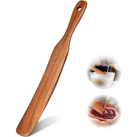 Elegant tresleiv - Sourdough-spatel for baking og matlaging - Glatt trefinish