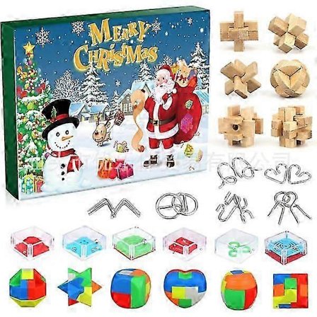 Julekalender 2024 Børn Piger Drenge 10 12 8 9 13 14 År 3D Puslespil Legetøj Julekalender Fyld Julegaver Voksne Mænd Gaver Julegave F&Q