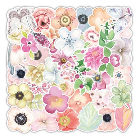 50 stk Plante Blomster Serie Graffiti Klistremerker Skateboard Gitar Skrivebord Vegg Journal Dekorasjon Klistremerker Standard Tittel