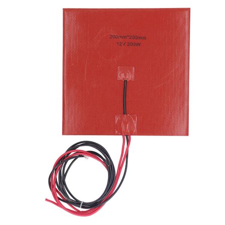 3D-skrivare Silikon Värmematta 180C 200x200mm 200W Värmebädd Tillbehör DC12V