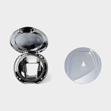 Shower holder, plastic, chrome-coloured