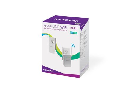 Netgear Powerline PLW1000 - bro - 802.11b/g/n/ac - veggpluggbar - med NETGEAR PowerLINE 1000 Adapter (PL1000)