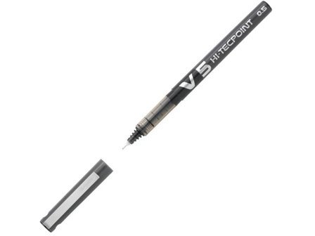PILOT Bläckkulpenna, Hi-Tecpoint V5, 0,5 mm, svart - Lyreco - Kontorsmaterial - Pennor - Bläckkulpennor