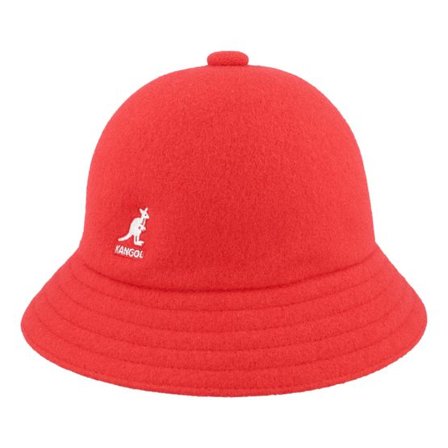Kangol - Röd bucket Hatt - Wool Casual Red Bucket @ Hatstore