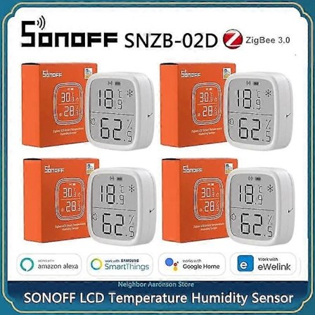 Sonoff SNZB-02D Zigbee 3.0 Temperatur- og Fugtighedssensor med 2.5" LCD-skærm