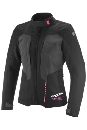 Motorjas Ixon Tyr Dames Zwart/Antraciet/Roze XL