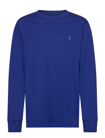 Cotton Jersey Long-Sleeve Tee Tops T-shirts Long-sleeved T-Skjorte Blue Ralph Lauren Kids